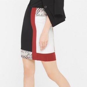 WHBM Embroidered Colorblock Skirt 10